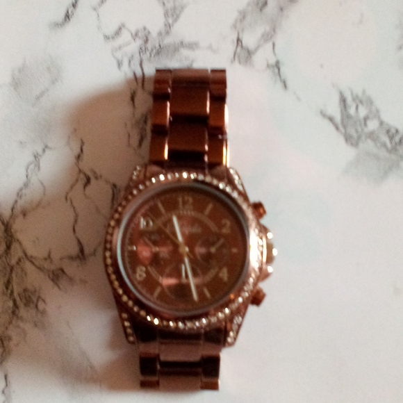 Breda Ladies Watch #2288 Bronze with Crystals - Picture 8 of 12
